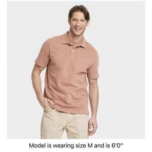 Men’s Polo Shirt NWT Goodfellow & Company Copper Size XXL 100% Cotton